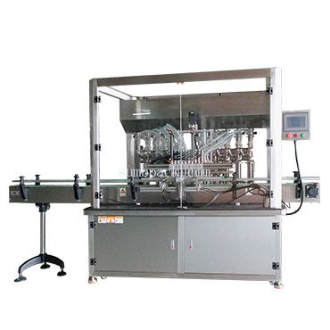 10 head self flowing liquid filling machine