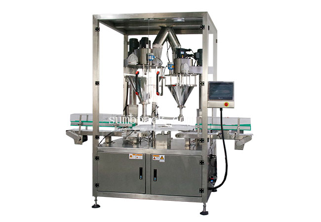 2 head automatic powder filling machine
