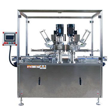 Dual head vacuum nitrogen filling can sealing machine