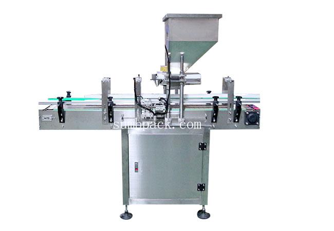 Linear double head measuring cup filling machine