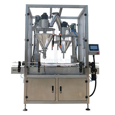 Linear double head powder filling machine