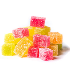 square candy with suger